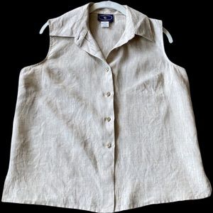 Linen sleeveless shirt